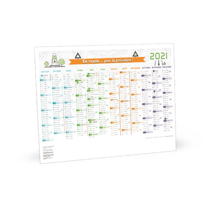 Calendrier grand format 2021 - Graphito Prevention