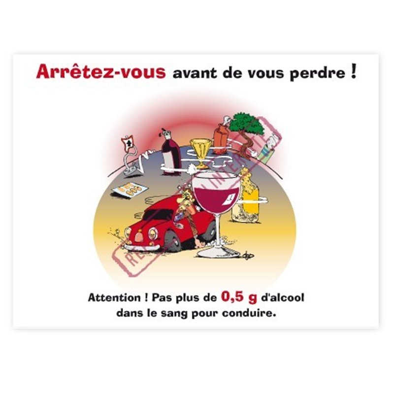 Set de table Arrêtez-vous ! Alcool Set de table Arrêtez-vous ! Alcool